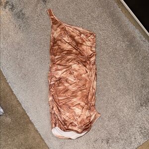 One-Shoulder Swirl Dress